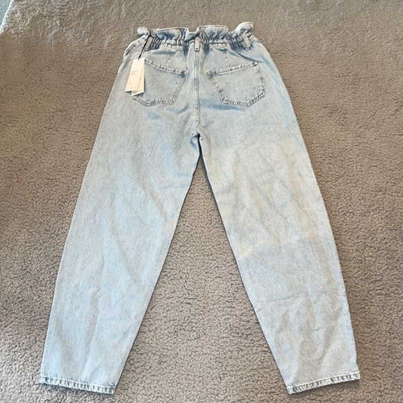 7 for All Mankind Paperbag Waist Balloon in Tuberose size 25 - Picture 6 of 12